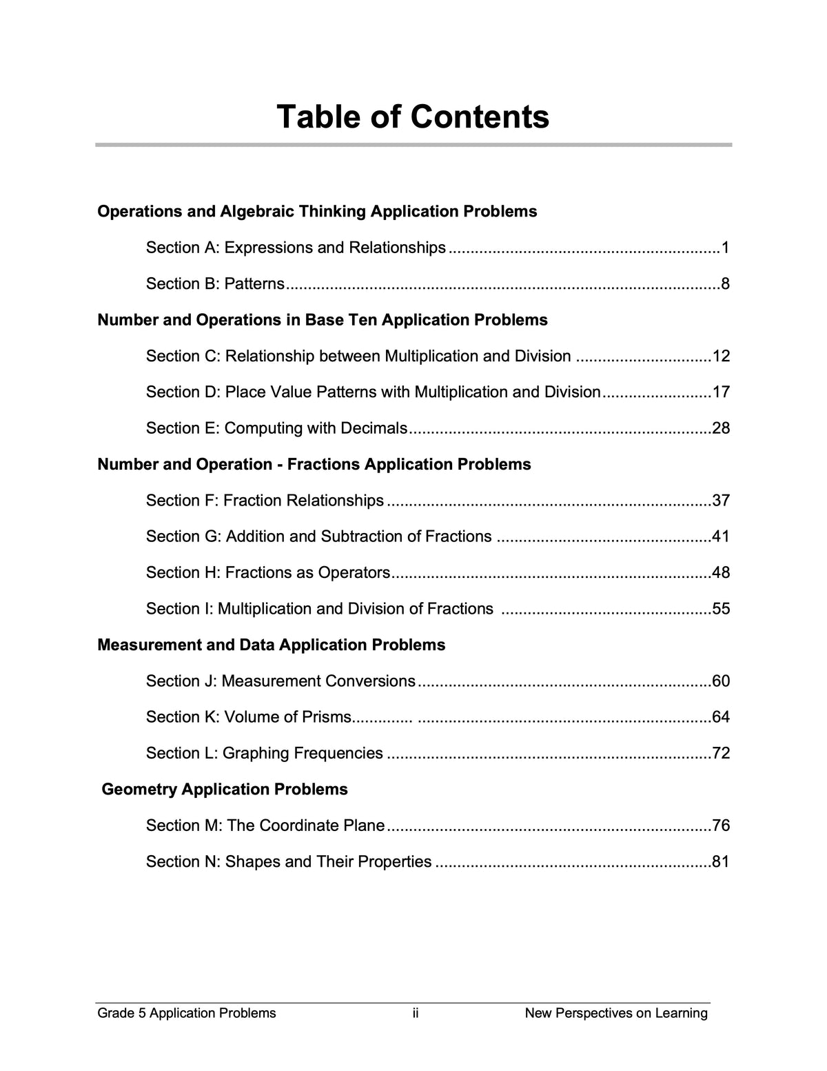 Application Problems for Grade 5 Student Books (10-pack)