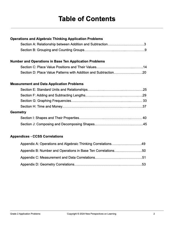 Application Problems for Grade 2 Student Books (10-pack)