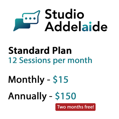 Studio Addelaide - Standard Plan - 12 sessions/month